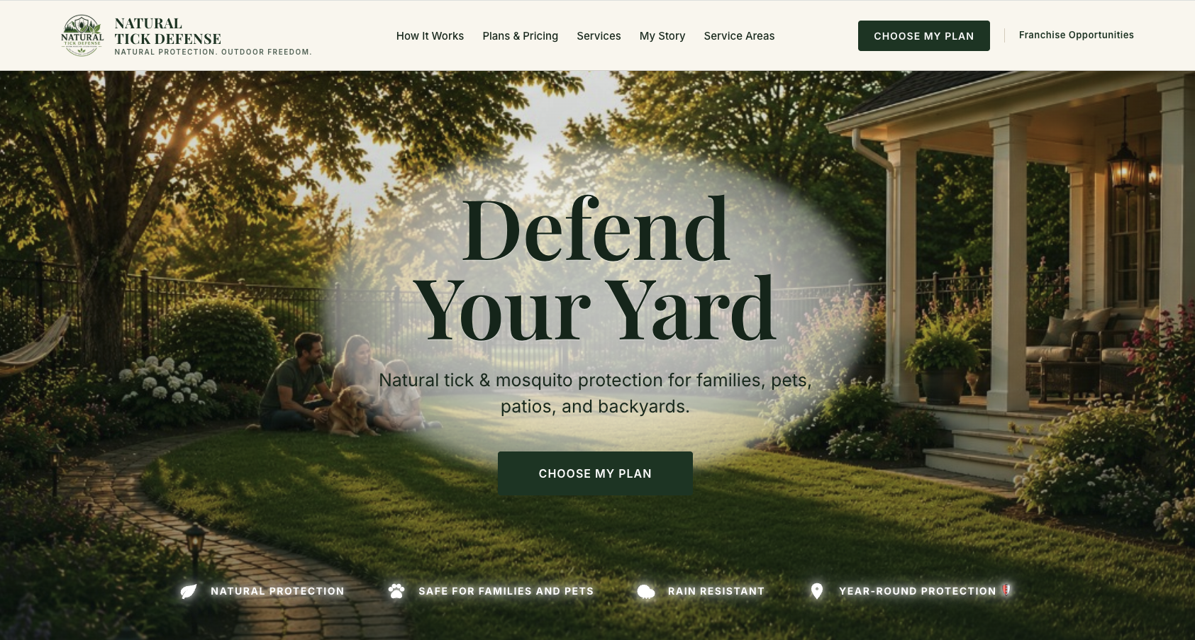 Natural Tick Defense website